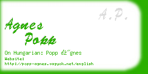 agnes popp business card
